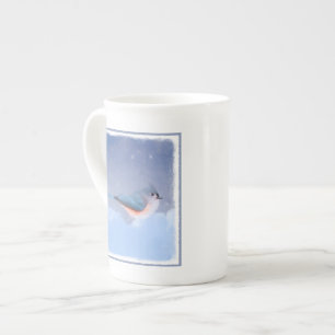 Tufted Titmouse Painting - Cute Original Dog Art Bone China Mug