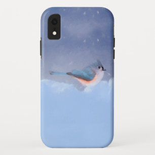 Tufted Titmouse Painting - Cute Original Dog Art iPhone XR Case