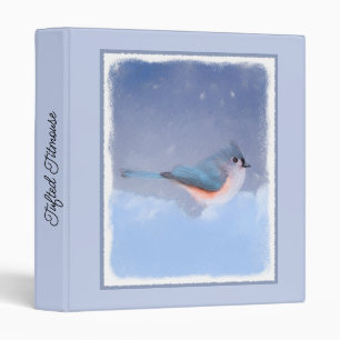 Tufted Titmouse Painting - Original Bird Art Binder