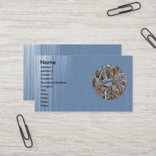 Tufted Titmouse Songbird Coordinating Items Business Card (Front/Back In Situ)