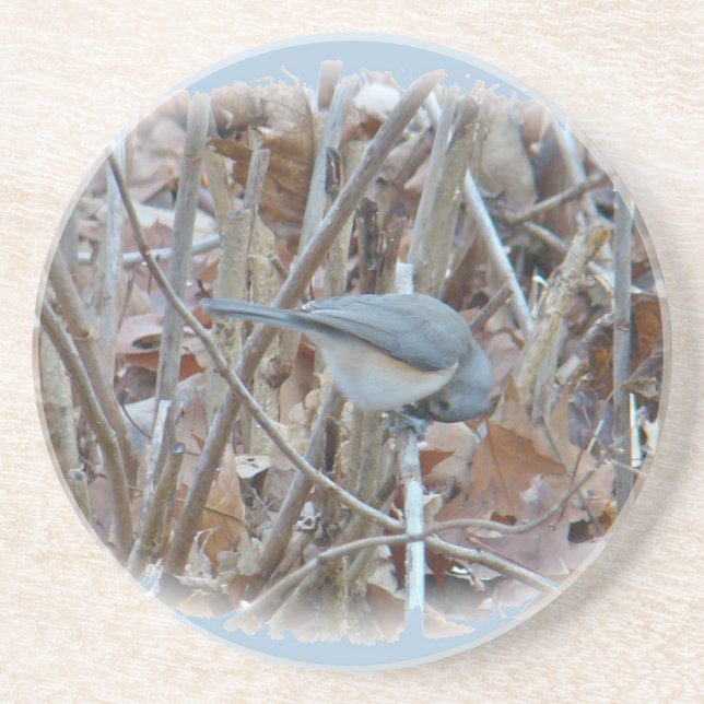 Tufted Titmouse Songbird Coordinating Items Coaster (Front)