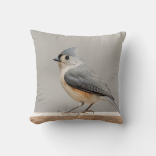 Tufted Titmouse Throw Pillow