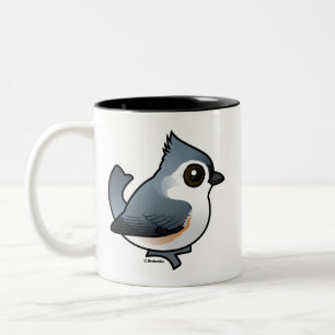 Tufted Titmouse Two-Tone Coffee Mug