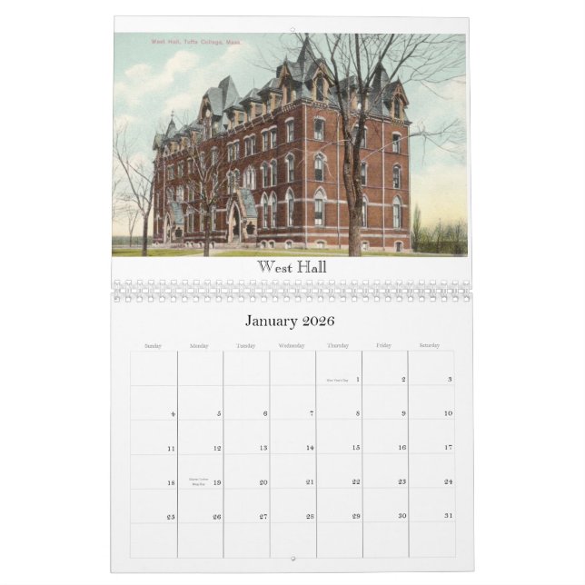 Tufts College Vintage Postcards 2012 Calendar (Jan 2026)