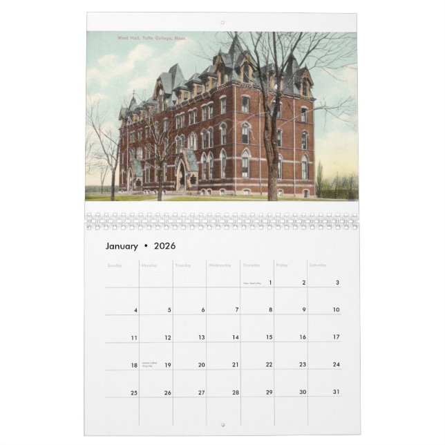 Tufts College Vintage Postcards Calendar (Jan 2026)
