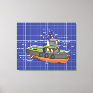 Tug Boat Canvas Print
