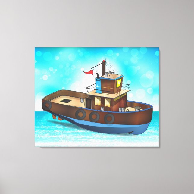 Tug Boat Canvas Print (Front)