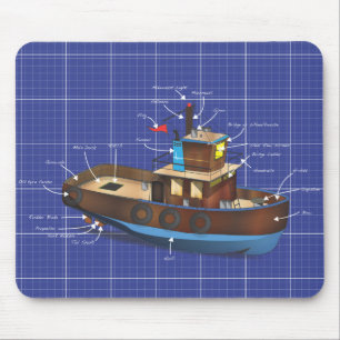 Tug Boat Mouse Pad