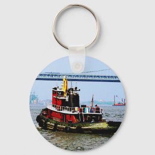 Tugboat at Penn's Land Philadelphia, PA Keychain