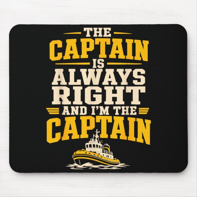 Tugboat captain funny boat operator  mouse pad (Front)