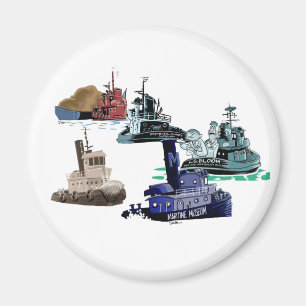 Tugboat medley magnet