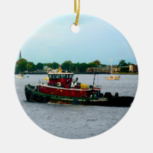 Tugboat Norfolk VA Ceramic Ornament