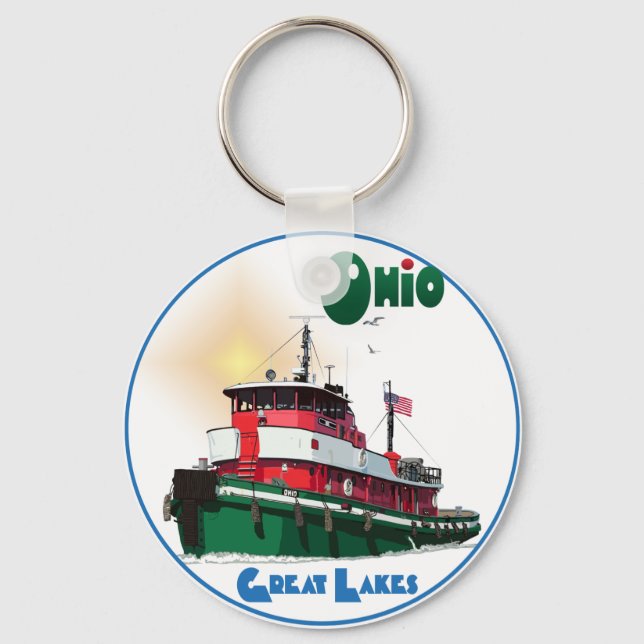 Tugboat Ohio Keychain (Front)
