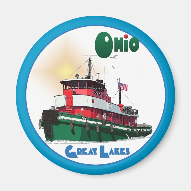 Tugboat Ohio Magnet (Front)