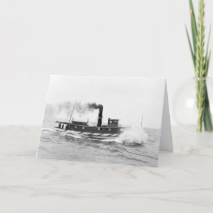 Tugboat William Sprague, late 1800s Card