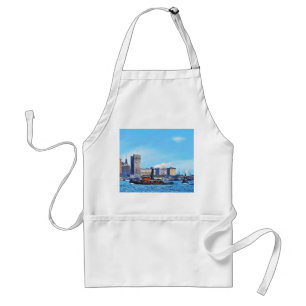 Tugboats Near the New York City Skyline c1906 Standard Apron