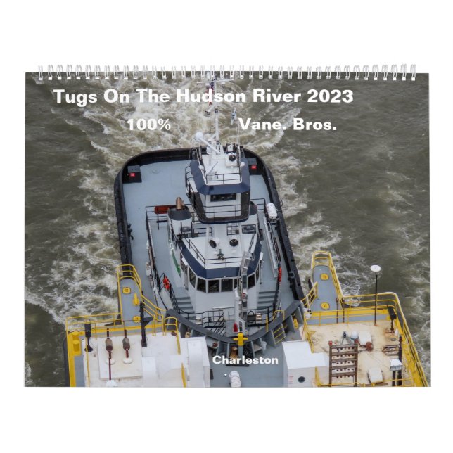 Tugs On The Hudson River 100% Vane Bros. 2023 Calendar (Cover)