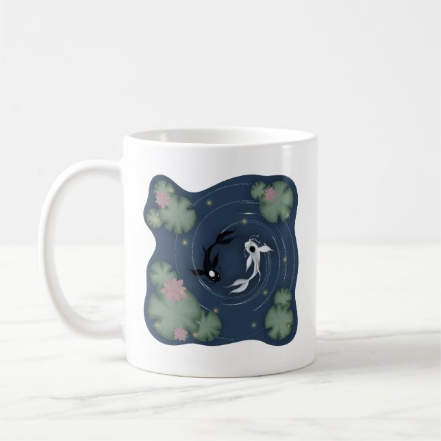 Tui and La, Push and Pull, Ocean and Moon Coffee Mug (Left)