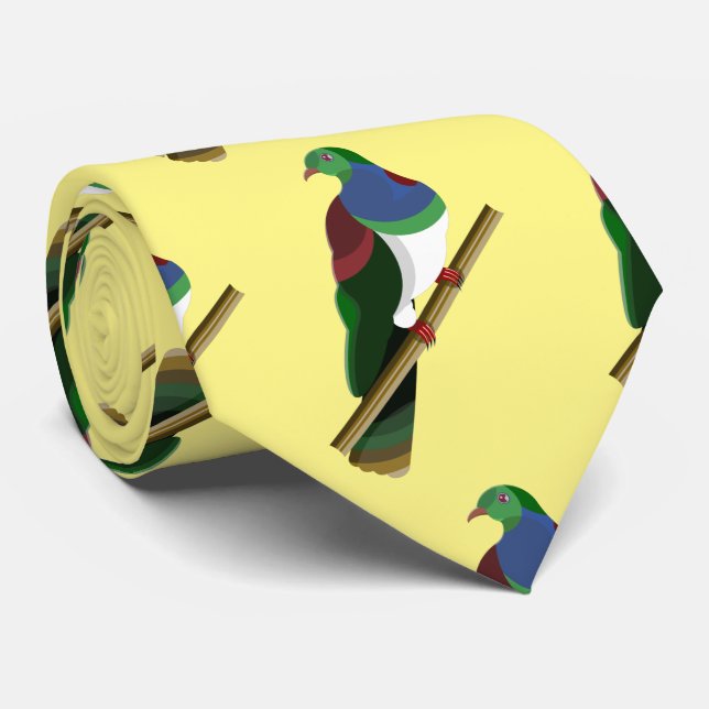 Tui Kereru NZ Bird Tie (Rolled)
