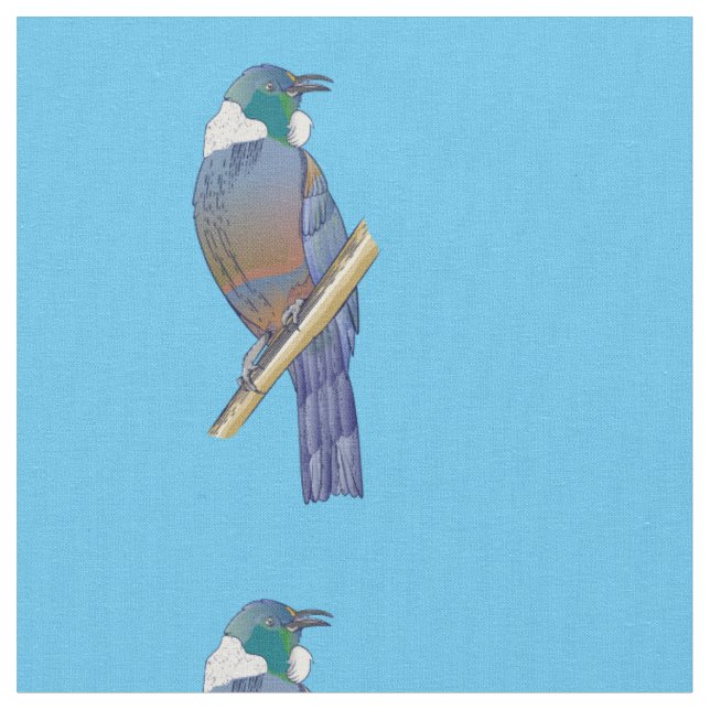 Tui New Zealand Bird Fabric (Close Up)