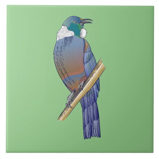 Tui New Zealand Bird Tile (Front)
