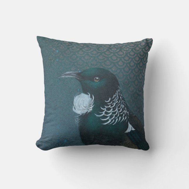 Tui & Scallops Throw Pillow (Front)