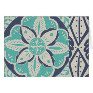 Tuile bleue IV de batik