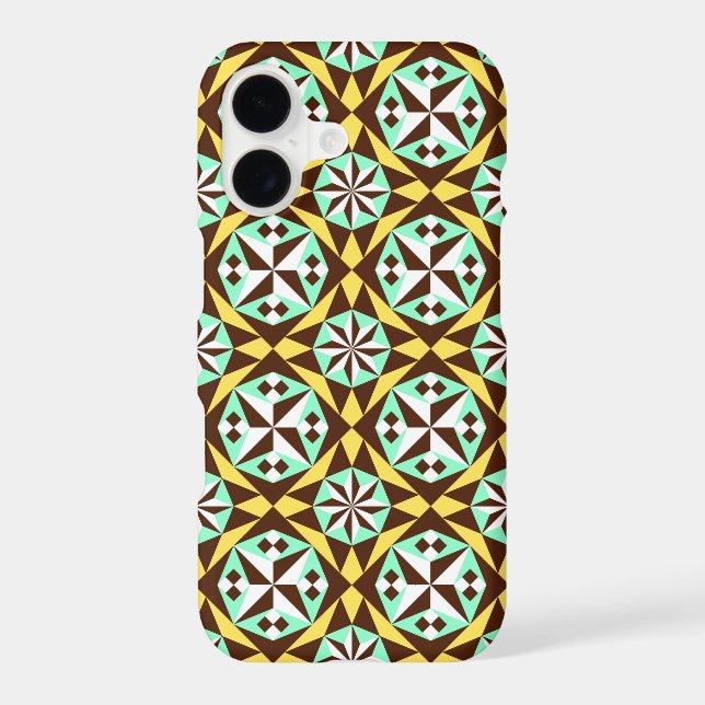 Tuile de ciment de Barcelone en jaune, brun et (Verso)