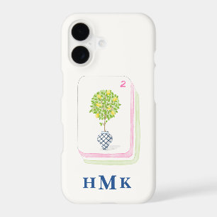 Tuile de Mahjong de Palm Beach   Monogramme person