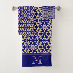 Tuile méditerranéenne espagnole de bleu d'indigo
