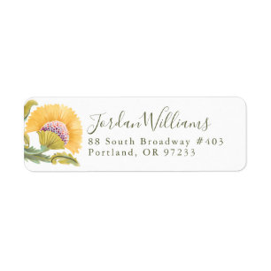 Tuiles florales d'abbaye - jaune