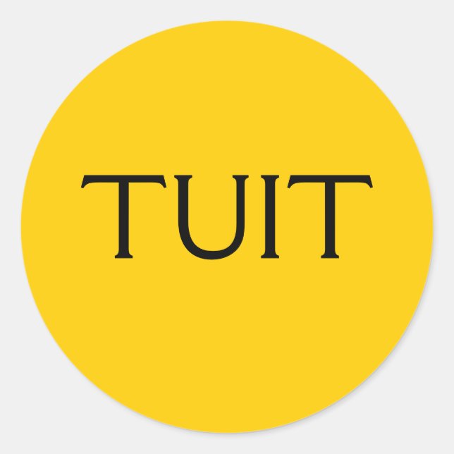 TUIT CLASSIC ROUND STICKER (Front)