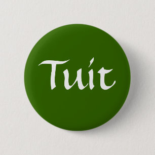 Tuit, Olive Green 2 Inch Round Button