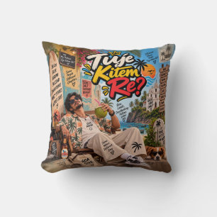 Tuje Kitem Re? — Goa Soul, Good Vibes Only Throw Pillow