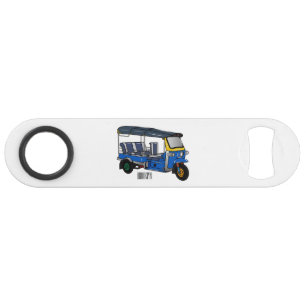 Tuk tuk cartoon illustration bar key