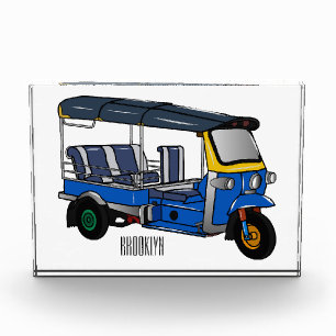 Tuk tuk cartoon illustration photo block