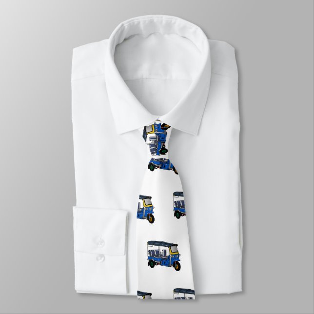 Tuk tuk cartoon illustration tie (Tied)