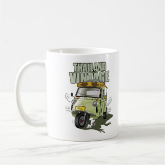 Tuk tuk vintage taxi in Thailand green car Coffee Mug