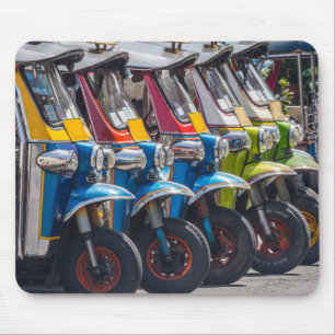 Tuk tuks in a row mouse pad
