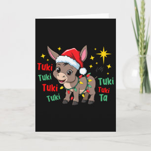 Tuki Tuki Donkey Tis The Season Mexican Spanish Ch Card