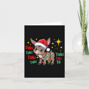 Tuki Tuki Donkey Tis The Season Mexican Spanish Ch Card