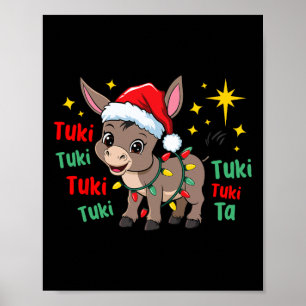 Tuki Tuki Donkey Tis The Season Mexican Spanish Ch Poster