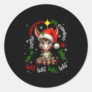Tuki Tuki Mi Burrito Sabanero Mexican Mexico Xmas  Classic Round Sticker
