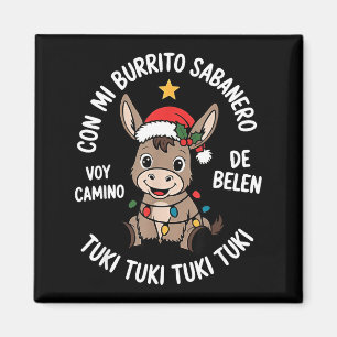 Tuki Tuki Santa Hat Spanish Mexican Christmas Swea Magnet