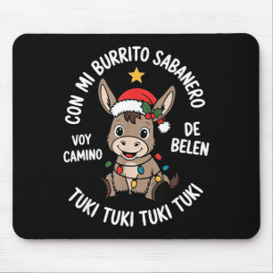 Tuki Tuki Santa Hat Spanish Mexican Christmas Swea Mouse Pad
