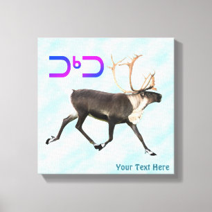 Tuktu - Caribou On Snow Canvas Print
