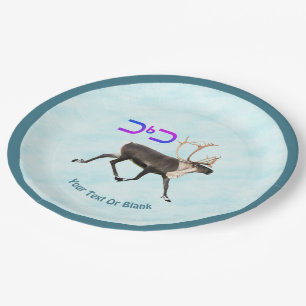 Tuktu - Caribou On Snow Paper Plate