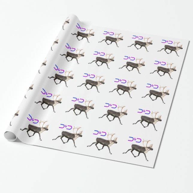 Tuktu - Caribou Wrapping Paper (Unrolled)