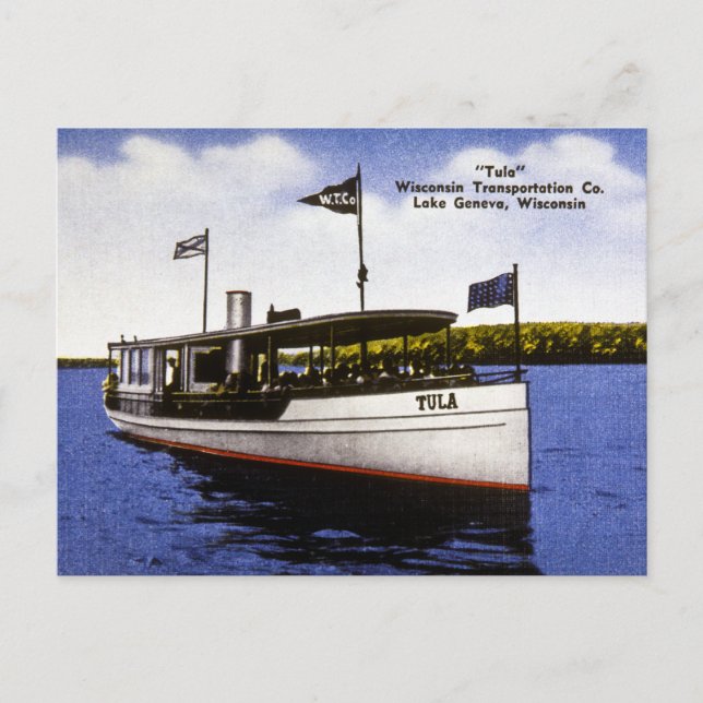 "Tula" Wisconsin Transportation Co. Postcard (Front)