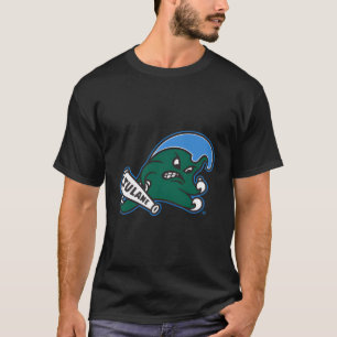 Tulane Green Wave Left Chest Icon Black T-Shirt